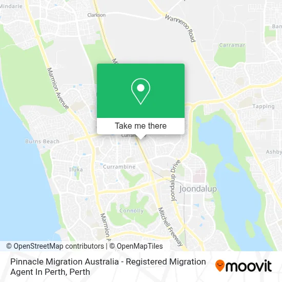 Mapa Pinnacle Migration Australia - Registered Migration Agent In Perth