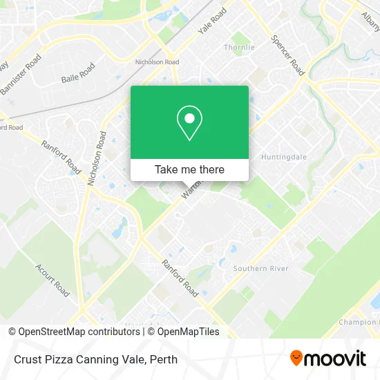 Mapa Crust Pizza Canning Vale