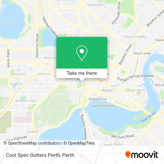 Mapa Cool Spec Gutters Perth