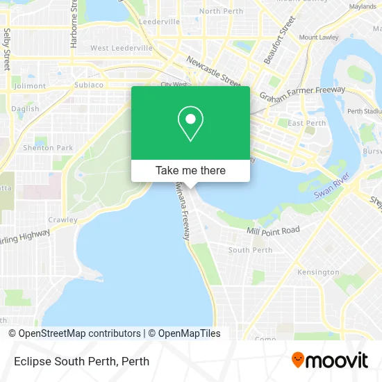 Mapa Eclipse South Perth