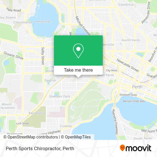 Perth Sports Chiropractor map