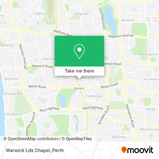Mapa Warwick Lds Chapel