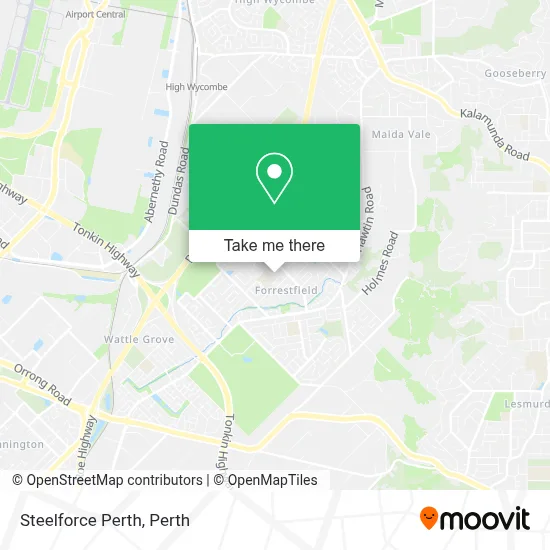 Mapa Steelforce Perth