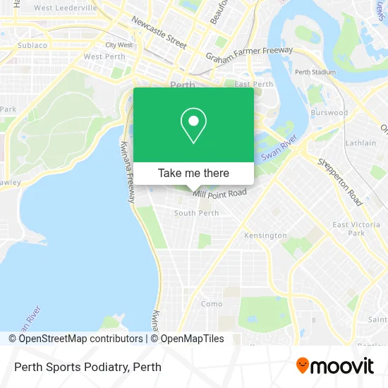 Mapa Perth Sports Podiatry