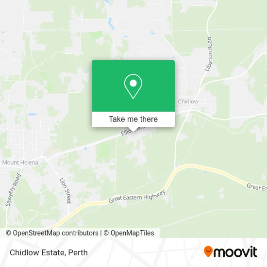 Mapa Chidlow Estate