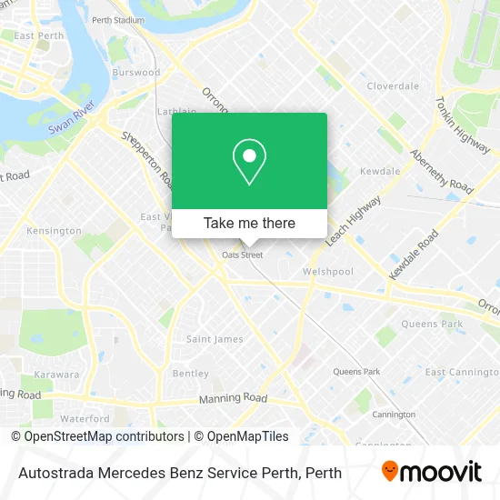 Mapa Autostrada Mercedes Benz Service Perth