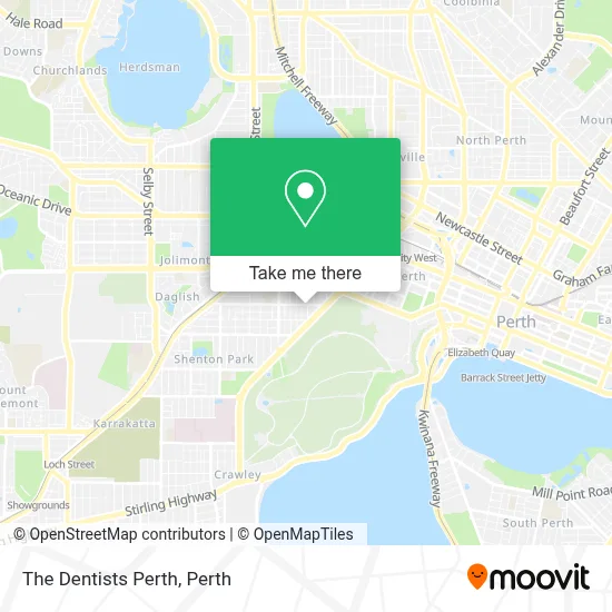 Mapa The Dentists Perth
