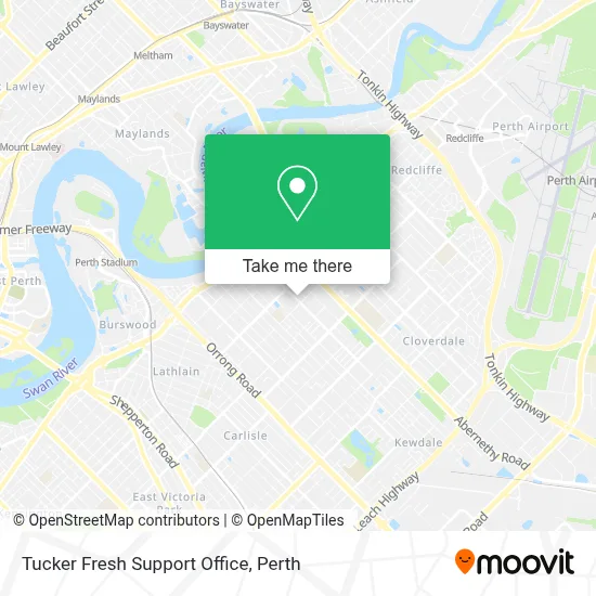 Mapa Tucker Fresh Support Office