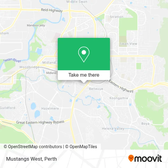 Mapa Mustangs West