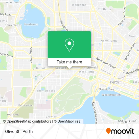 Mapa Olive St.