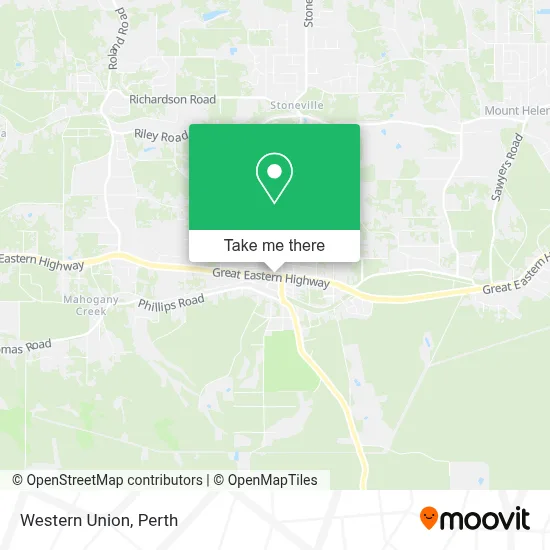 Mapa Western Union