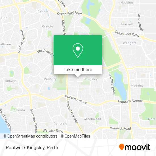 Mapa Poolwerx Kingsley