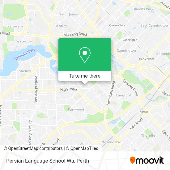 Mapa Persian Language School Wa