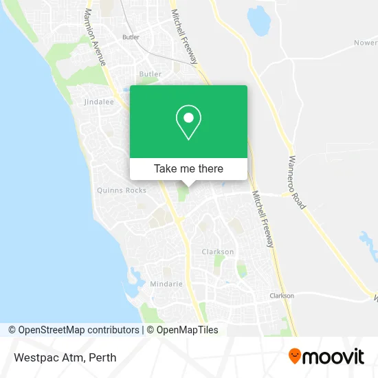 Mapa Westpac Atm