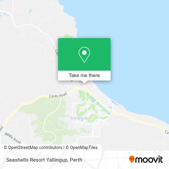 Mapa Seashells Resort Yallingup