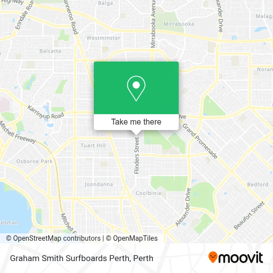 Mapa Graham Smith Surfboards Perth