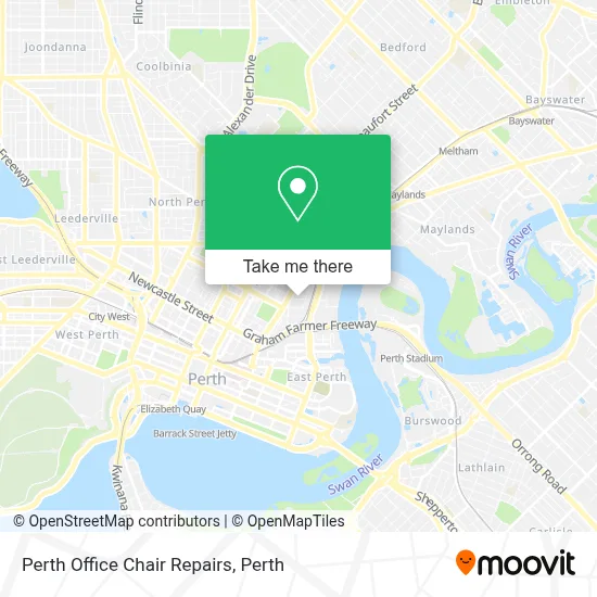 Mapa Perth Office Chair Repairs