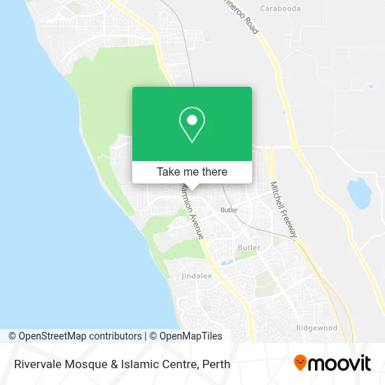 Mapa Rivervale Mosque & Islamic Centre