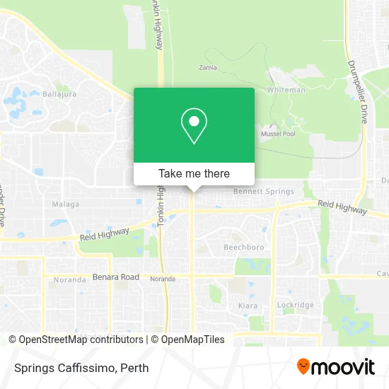 Mapa Springs Caffissimo