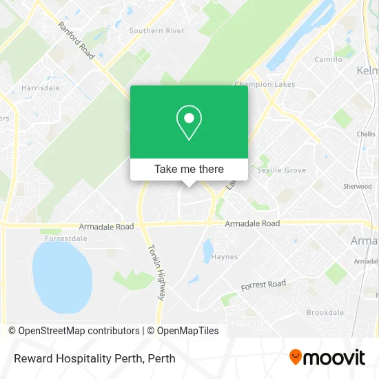 Mapa Reward Hospitality Perth