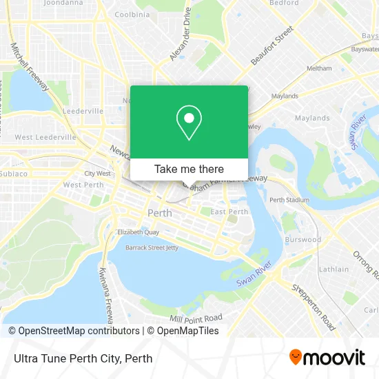 Mapa Ultra Tune Perth City