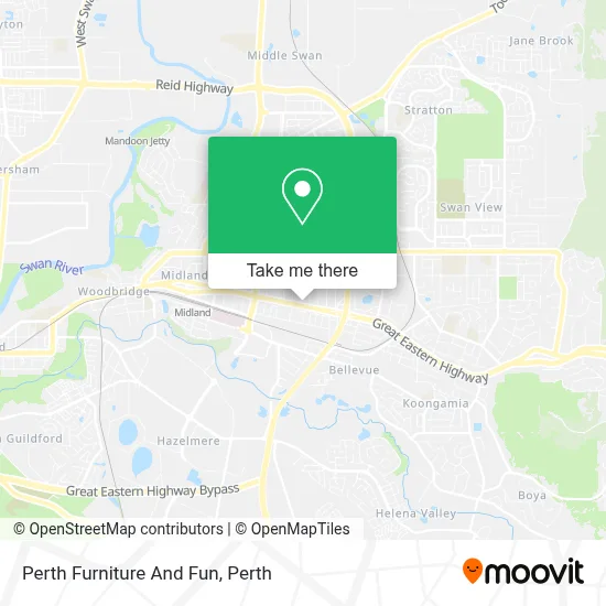 Mapa Perth Furniture And Fun
