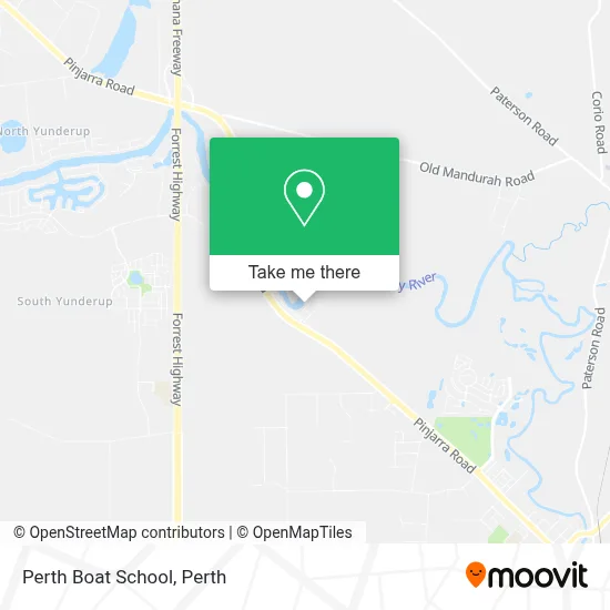 Mapa Perth Boat School
