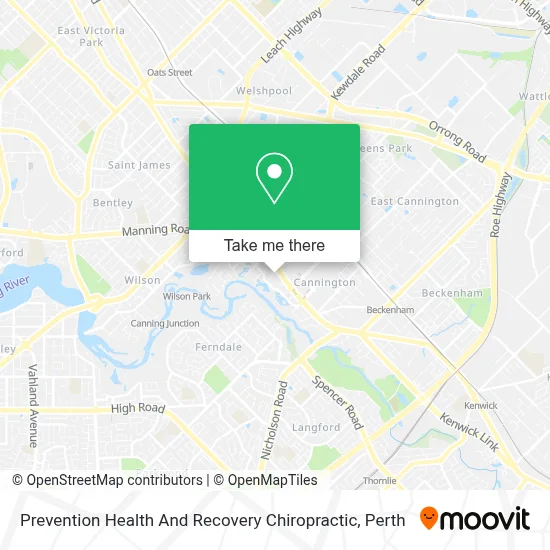 Prevention Health And Recovery Chiropractic map