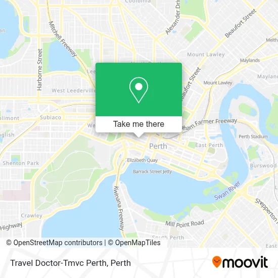 Mapa Travel Doctor-Tmvc Perth