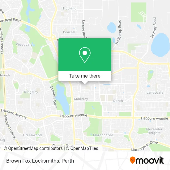 Mapa Brown Fox Locksmiths