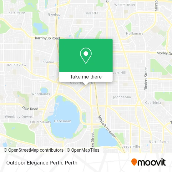 Mapa Outdoor Elegance Perth