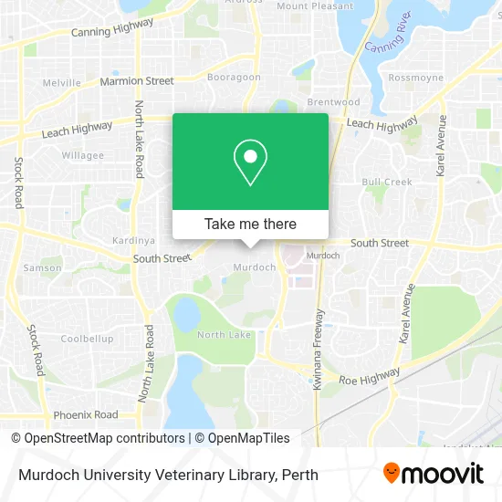 Murdoch University Veterinary Library map