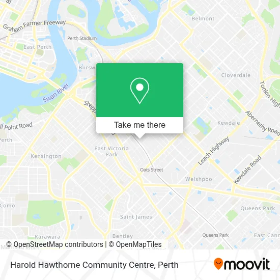 Mapa Harold Hawthorne Community Centre