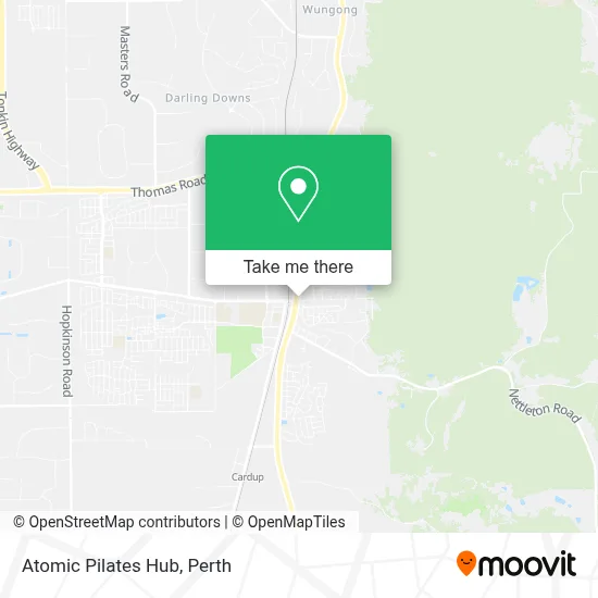 Mapa Atomic Pilates Hub
