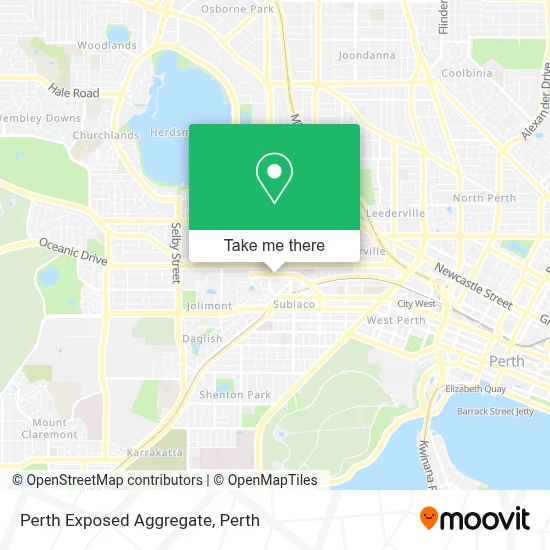 Perth Exposed Aggregate map