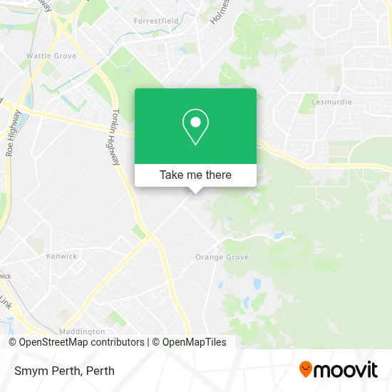Mapa Smym Perth