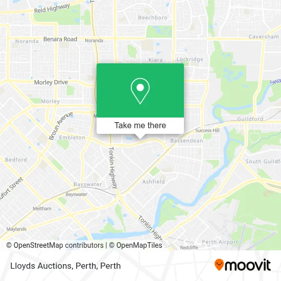 Mapa Lloyds Auctions, Perth