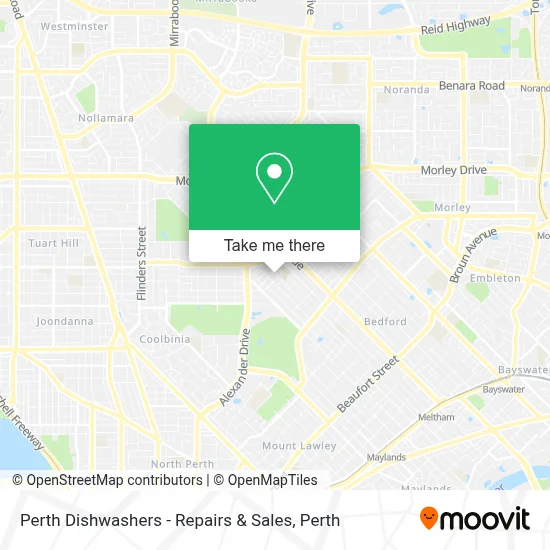 Perth Dishwashers - Repairs & Sales map