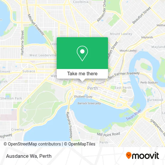 Mapa Ausdance Wa