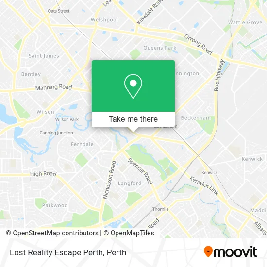 Mapa Lost Reality Escape Perth