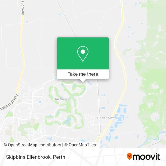 Mapa Skipbins Ellenbrook