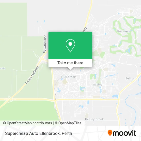 Mapa Supercheap Auto Ellenbrook