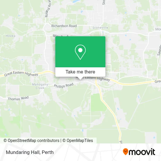 Mapa Mundaring Hall