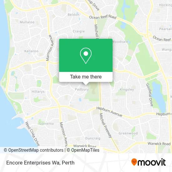 Mapa Encore Enterprises Wa