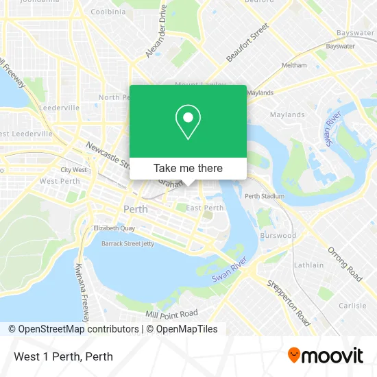Mapa West 1 Perth