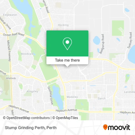 Mapa Stump Grinding Perth