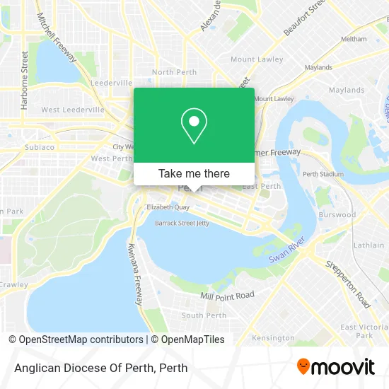 Anglican Diocese Of Perth map