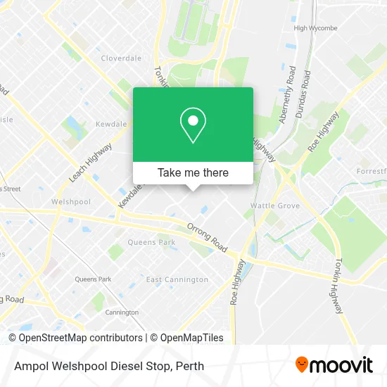 Mapa Ampol Welshpool Diesel Stop
