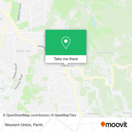 Mapa Western Union