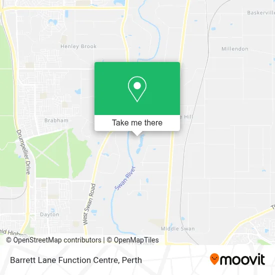 Barrett Lane Function Centre map
